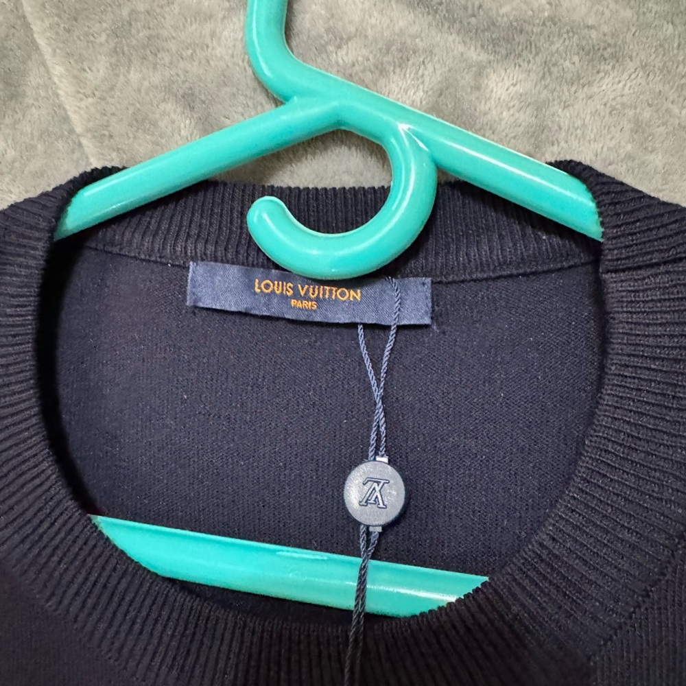 Louis Vuitton X Nigo Intarsia Jacquard Heart Crewneck T shirt Sz XL